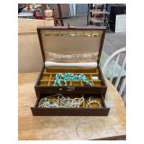 Vintage Jewelry Box & Jewelry