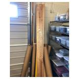 Rolls of Brown Paper & Wood Flooring