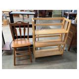 Three Tier Bookcase and Chair