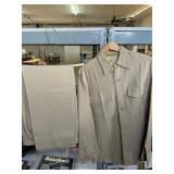 Vintage Tan Military Dress Uniform Shirt and Pants