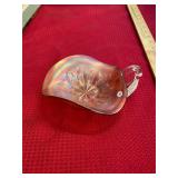 Dungan Handled Nappy Leaf Trays Carnival Glass