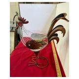 Metal Chicken Planter