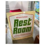 Double Sided Texaco Restroom Sign