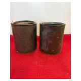 2 VA 120 Quart Oyster Cans