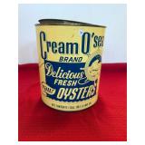 Cream O Sea Lansing Mich Gallon Oyster Can