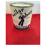 Sailor Boy Lansing Mich Gallon Oyster Can