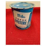 J H Miles Norfolk VA Pint Oyster Can