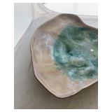 Large Signed Pottery Seashell