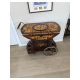 Vintage Inlaid Italian Tea Cart