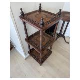 Inlaid Brass Hand Carved Stand from India