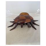 Wood Art Crafted Crab Trinket Box