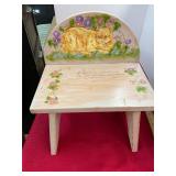 Painted Children Chair Bench
