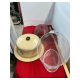 Vintage Cake Dish, Ice bucket, and Dish