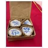 Blue Painted Trinket Boxes