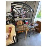 Glass and Iron Bakers Rack
