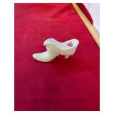 Fenton Milk Glass Shoe