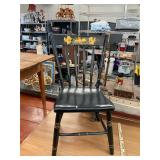 Black Painted Antique Side Chair