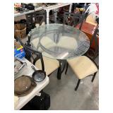 Glass Top Table and 4 Chairs