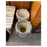 Pair of Concrete Urns