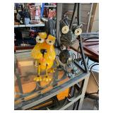 Cat and Dog Solar Metal Yard Ornaments