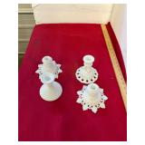 Milk Glass Candle Holders