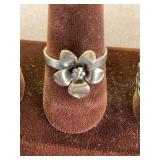 Sterling Flower Ring