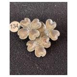 Sterling Flower Pin