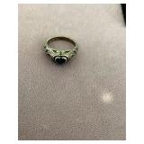 Sterling Gemstone Heart Ring