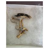 Vintage Crane Pin