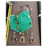 Carolyn Pollack 925 Sterling Necklace and Earrings