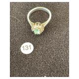 Sterling 950 Gemstone Ring