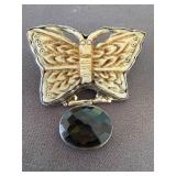 Sterling Butterfly and Gemstone Pendant