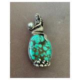 Sterling Turquoise Pendant