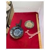 2 Signed Pottery Plates and Pillow Cases