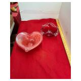 2 Piece Art Glass Lot