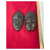 2 African Carved Masks