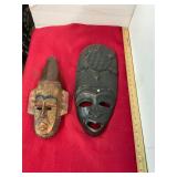 2 African Carved Masks