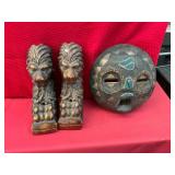 Pair of Bookends and Masks
