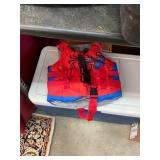 Spiderman Swimways Life Jacket and Coleman Cooler