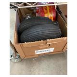 Trailor Lights and Tires Garage Lot