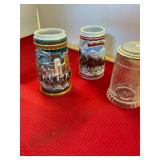 3 Budweiser Beer Steins