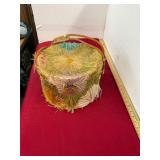 Vintage Sewing Basket with Zippers