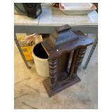 Antique Clock Case and Crock