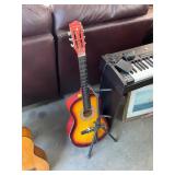 Vintage Classical Guitar and Stand