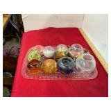 Vintage Art Glass and Paper Weight Lot