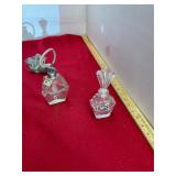 2 Crystal Perfume Bottles