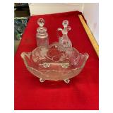 Cruet, Decanter, and Centerpiece