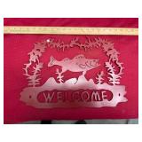 Metal Fish Welcome Sign