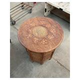 Inlaid Carved India Table