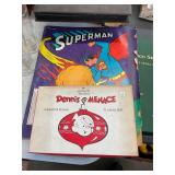 Vintage Superman and Dennis the Menace Lot